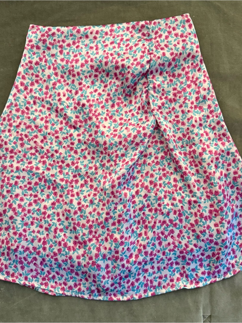 Japna Pink & Teal Floral Mini Skirt